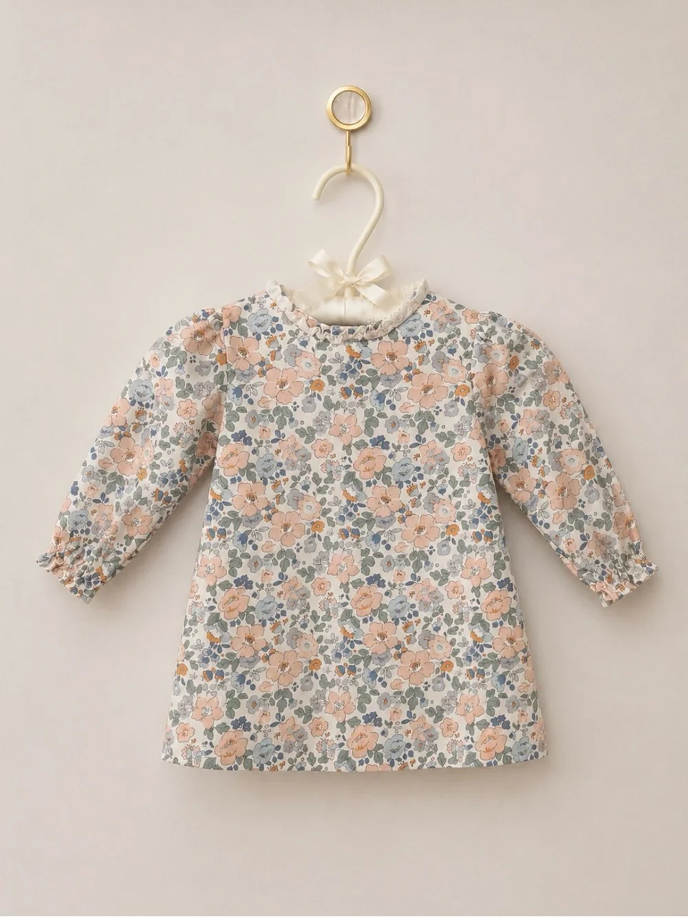 Cecil and Lou | Long Sleeve Floral Top with Ruffle Collar
